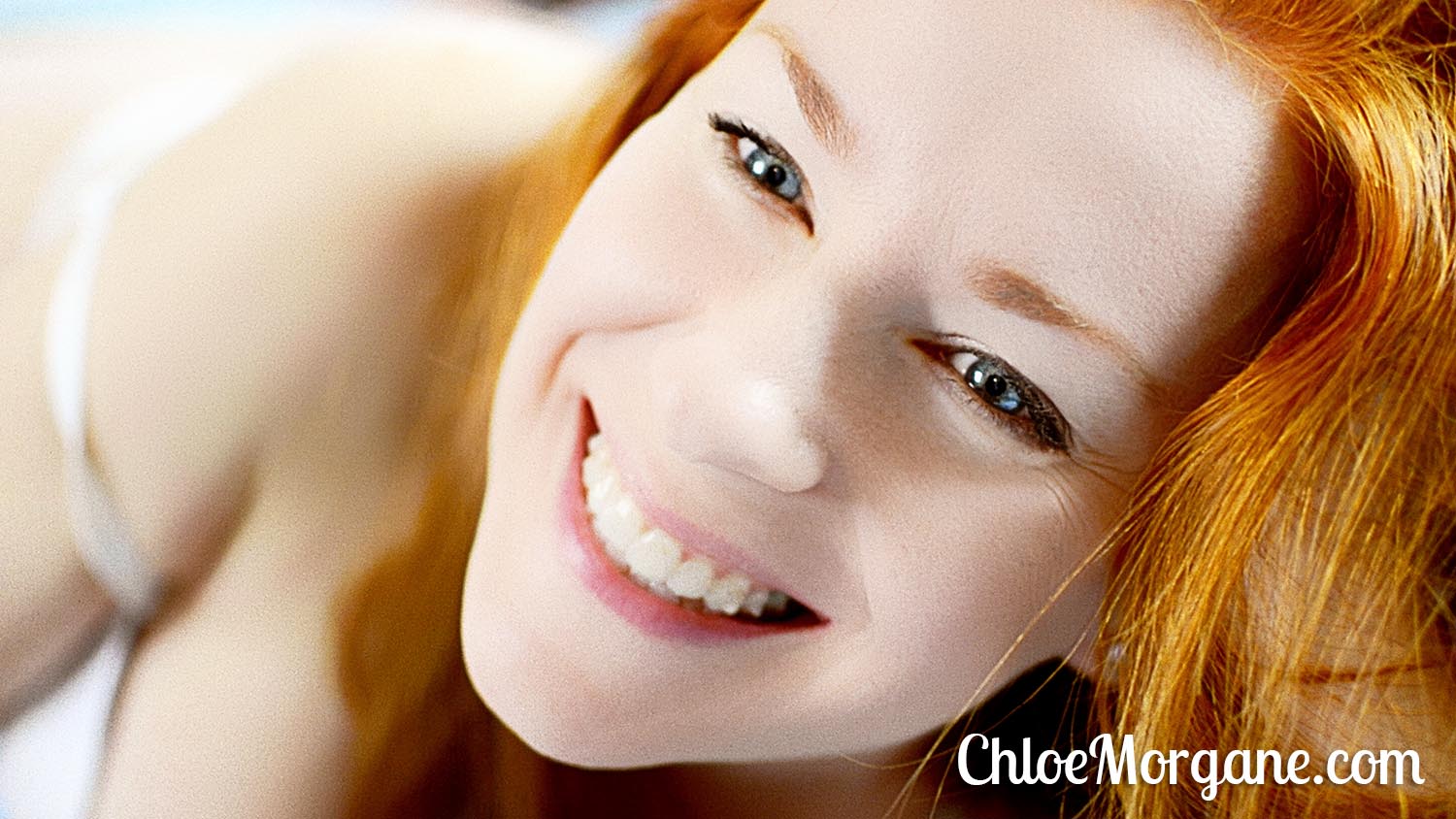 Red Hair and White Corset